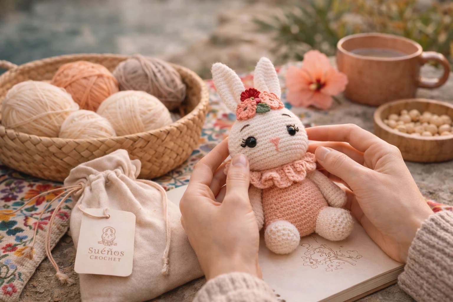 Pieza final de crochet lista para entrega