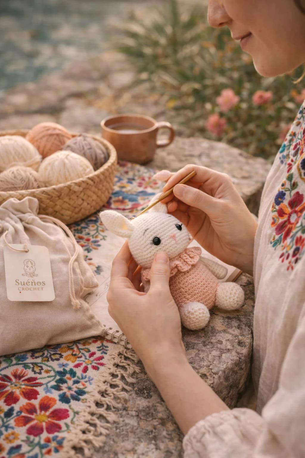 Hilos de algodón para tejido artesanal